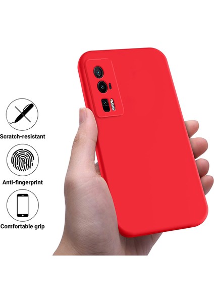 Xiaomi Poco F5 Pro 5g/redmi K60 Pro 5G/K60 5g, Yumuşak Astar Sıvı Silikon Cep Telefon Kapağı Kayışlı Telefon Kılıfı (Yurt Dışından)