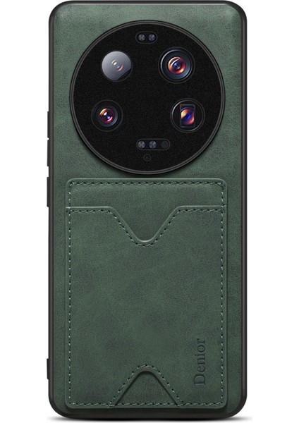 Xiaomi 13 Ultra Bırak-Kötü Kılıf Kickstand Card Yuvası Pu Deri Kaplı Tpu Telefon Kapağı (Yurt Dışından)