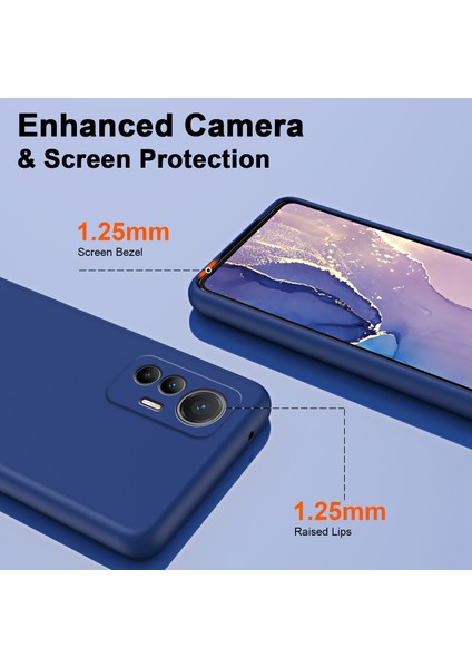 Xiaomi 12 Lite Için Ince Likit Silikon Yumuşak Telefon Kılıfı - Mavi (Yurt Dışından)