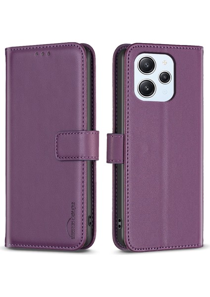 Xiaomi Redmi 12 4g Çizgiye Dönüş Anti Telefon Kapak Standı Tpu+Pu Deri Kılıf Cüzdanı (Yurt Dışından)
