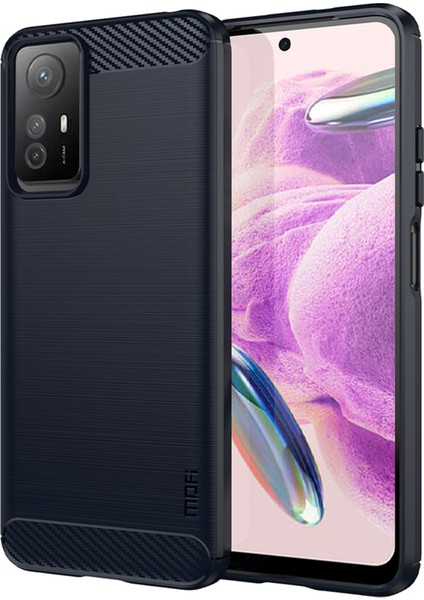 Xiaomi Redmi Note 12S 4g Karbon Fiber Telefon Kılıfı Fırçalanmış Tpu Arka Kapak (Yurt Dışından)