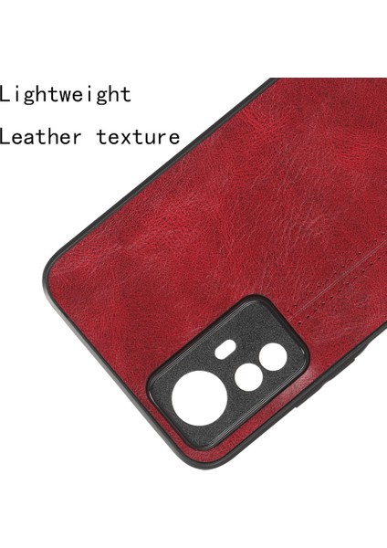 Xiaomi Redmi Note 12S 4g, Pu Deri Kaplamalı Tpu+Pc Cowhide Doku Telefon Kapağı (Yurt Dışından)