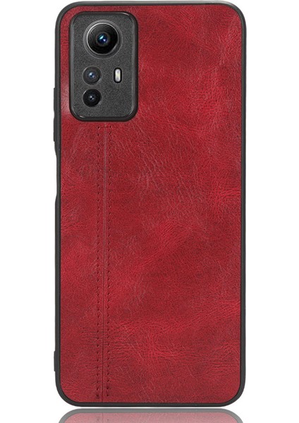 Xiaomi Redmi Note 12S 4g, Pu Deri Kaplamalı Tpu+Pc Cowhide Doku Telefon Kapağı (Yurt Dışından)