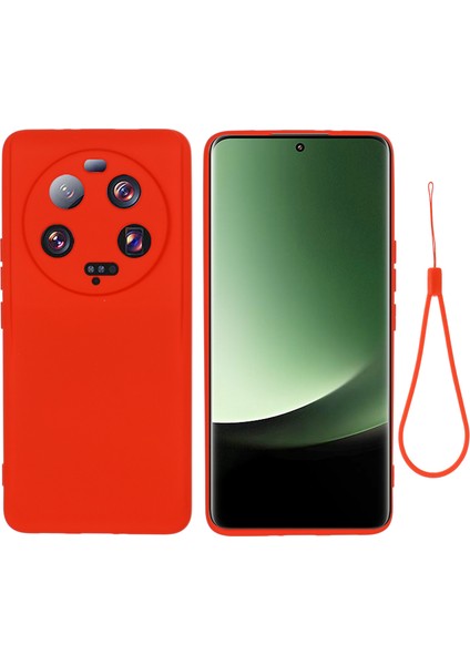 Xiaomi 13 Ultra Cep Telefonu Kabuğu Sıvı Silikon Koruma Kılıfı Yumuşak Astar Kapağı Kayışlı (Yurt Dışından)