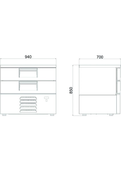 Çekmeceli Dondurucu & Buzdolabı - 2 Çekmeceli - 94X70X85 cm fiyatları