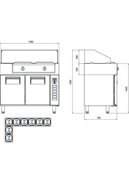 Krep Buzdolabı - 2 Kapılı - 125X70X133 cm modelleri