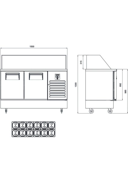 Krep & Sandviç Buzdolabı - 2 Kapılı - 150X70X133 cm modelleri