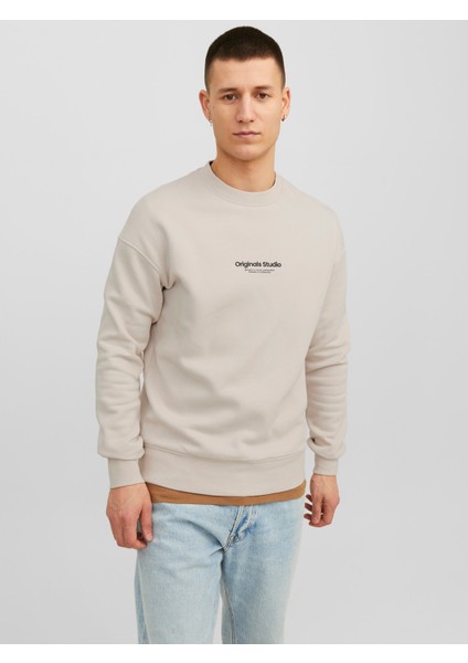 Jorvesterbro Sweat Crew Neck Noos Erkek Bej Sweatshirt 12241694-Moonb