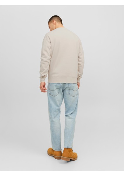 Jorvesterbro Sweat Crew Neck Noos Erkek Bej Sweatshirt 12241694-Moonb fiyatları
