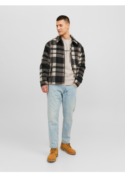 Jorvesterbro Sweat Crew Neck Noos Erkek Bej Sweatshirt 12241694-Moonb modelleri
