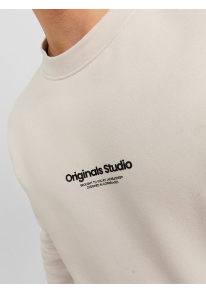 Jorvesterbro Sweat Crew Neck Noos Erkek Bej Sweatshirt 12241694-Moonb indirimleri