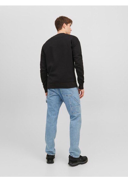 Jack & Jones Jorvesterbro Erkek Siyah Sweatshirt 12241694-Black