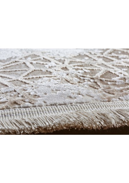 Tenom 13119 C Modern Yuvarlak Çerçeveli Bambu Halı modelleri