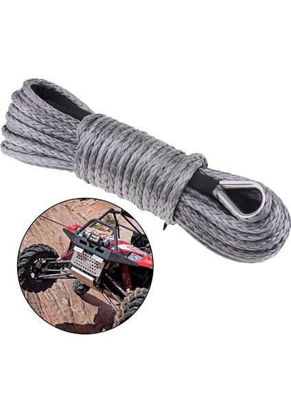 6mm x 15M Sentetik Vinç Hattı Atv Utv Için Kablo Halat Ağır Gri (Yurt Dışından) modelleri