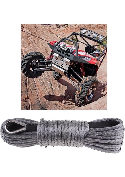 6mm x 15M Sentetik Vinç Hattı Atv Utv Için Kablo Halat Ağır Gri (Yurt Dışından) fırsatları