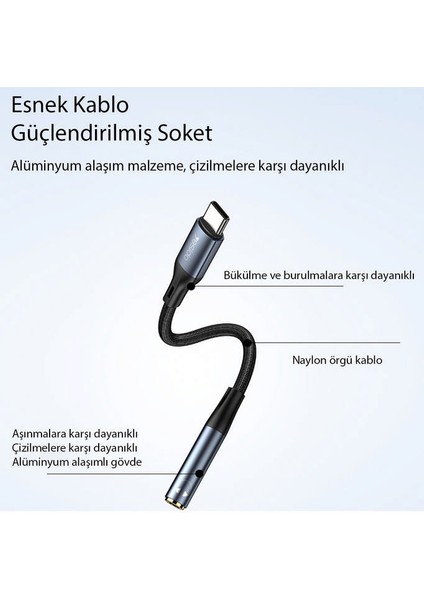 Yesido YAU37 Lightning To Aux Dönüştürücü - Siyah indirimleri