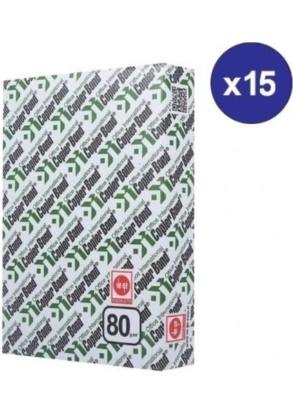 Copierbond (Ve-Ge) A4 80GR/M2 Fotokopi Kağıdı 7500 Adet 15 Paket(3 Koli)