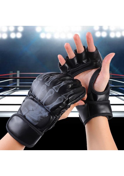 Mma Boks Eldivenleri, Spor Eldivenleri Açık Avuç Içi Hafif Yarım Parmak Eldivenleri (Yurt Dışından) indirimleri