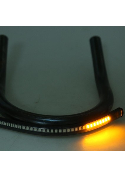Motosiklet Arka Koltuk Çember Velet Stili LED Fren Dönüş Sinyali Işığı Evrensel Yukarı Kaldırılmış 175MM (Yurt Dışından)