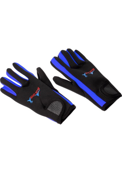 1.5 mm Neopren Dalış Eldiven Çift - Yumuşak, Sıcak L Mavi Siyah (Yurt Dışından)