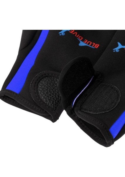 1.5 mm Neopren Dalış Eldiven Çift - Yumuşak, Sıcak L Mavi Siyah (Yurt Dışından)