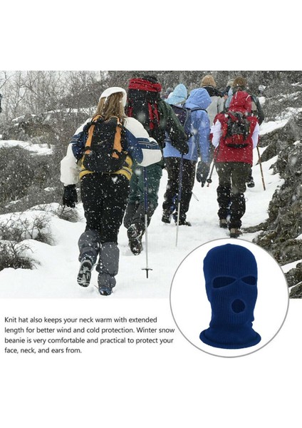Yetişkin Kış 3 Delik Balaclava Ted Tam Kapsam Beanie Mavi (Yurt Dışından) indirimleri