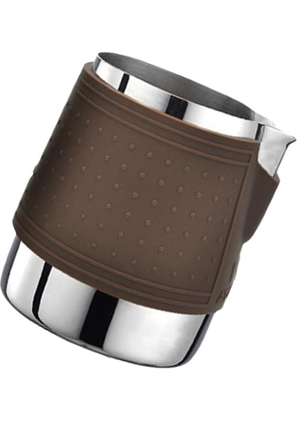 350ML Paslanmaz Çelik Süt Köpürme Sürahisi, Latte Cappuccino Köpük Kabı , 350ML Kahverengi (Yurt Dışından)