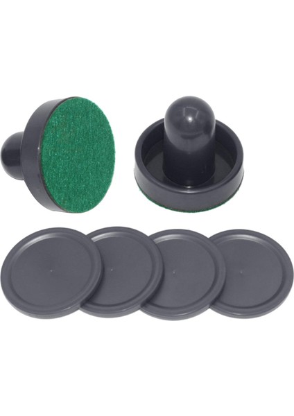 2 Adet Hava Hokey Itici ve 4pcs Pucks Için Oyun Masaları Siyah (Yurt Dışından)