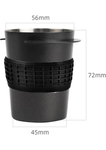 Paslanmaz Çelik 120ML Kahve Dozlama Kupası Anti-Slip Bölüm 58MM Fayda Siyah (Yurt Dışından) indirimleri