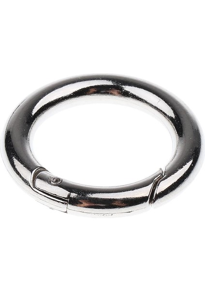 5 Lot Ağır Hizmet Yuvarlak Anahtar Yüzük Kaplama Anahtar Zincirli Karabin Anahtarlığı 25MM (Yurt Dışından)