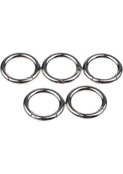 5 Lot Ağır Hizmet Yuvarlak Anahtar Yüzük Kaplama Anahtar Zincirli Karabin Anahtarlığı 25MM (Yurt Dışından) fırsatları