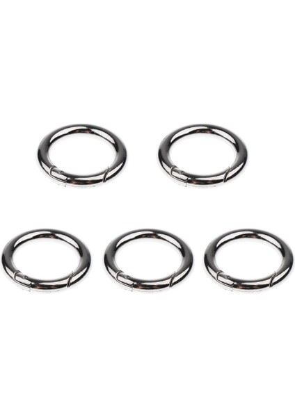 5 Lot Ağır Hizmet Yuvarlak Anahtar Yüzük Kaplama Anahtar Zincirli Karabin Anahtarlığı 25MM (Yurt Dışından) indirimleri