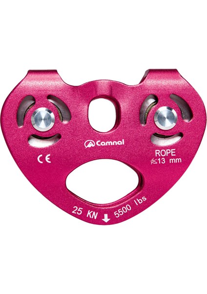 Spor Kaya Tırmanma Kablosu Için Tırmanma Kasnağı Tramvay Silindir Alüminyum Kırmızı (Yurt Dışından)