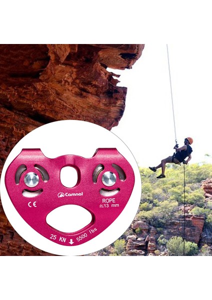 Spor Kaya Tırmanma Kablosu Için Tırmanma Kasnağı Tramvay Silindir Alüminyum Kırmızı (Yurt Dışından) fiyatları