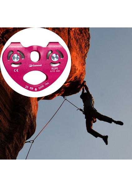 Spor Kaya Tırmanma Kablosu Için Tırmanma Kasnağı Tramvay Silindir Alüminyum Kırmızı (Yurt Dışından) fırsatları