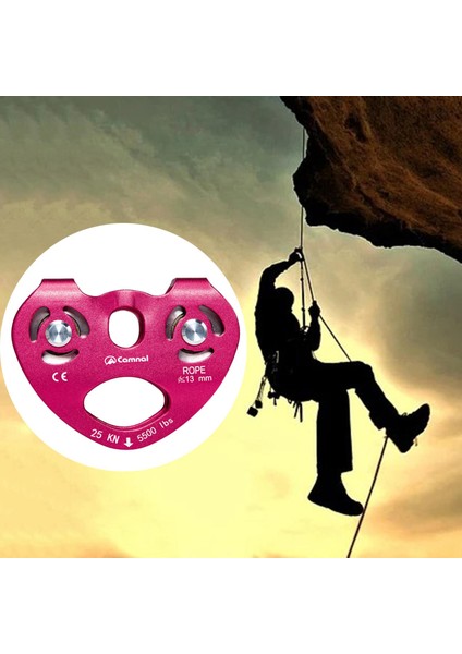 Spor Kaya Tırmanma Kablosu Için Tırmanma Kasnağı Tramvay Silindir Alüminyum Kırmızı (Yurt Dışından) indirimleri