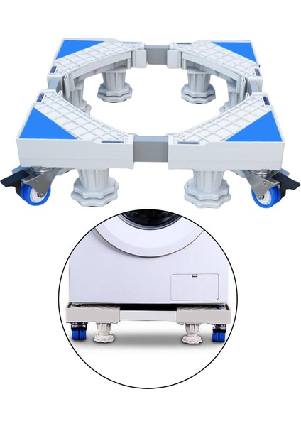 Çamaşır Makinesi Stand Yemci Kurutucu Buzdolabı Stili Için Hareketli Taban Silindir Arabası 1 Beyaz (Yurt Dışından)