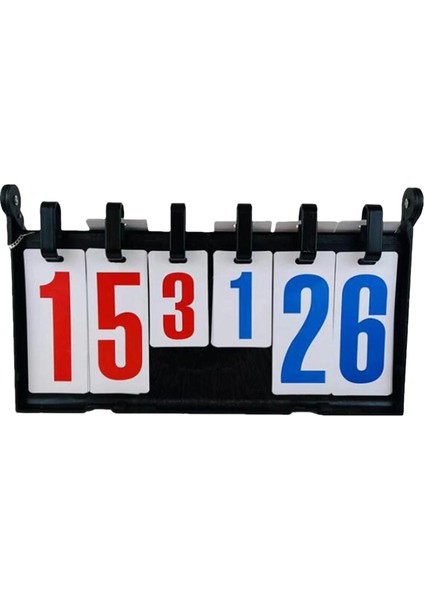 Skorbord, Skor Flip, 39CMX23CM Kompakt Masa Üstü Veya Asma Puanı Kaleci, Rekabetçi Spor Basketbol Pingpong Tenis Beyzbol Için 6 Basamaklı (Yurt Dışından)