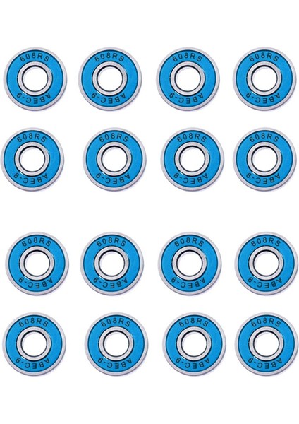 16X 608RS Abec-9 Longboard Roller Mavisi Için Yuvarlanan Rulmanlar (Yurt Dışından)
