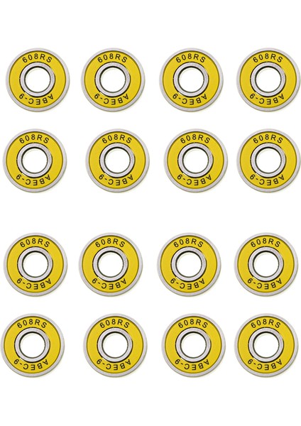 16X 608RS Abec-9ğı Longboard Roller Sarı Için (Yurt Dışından)