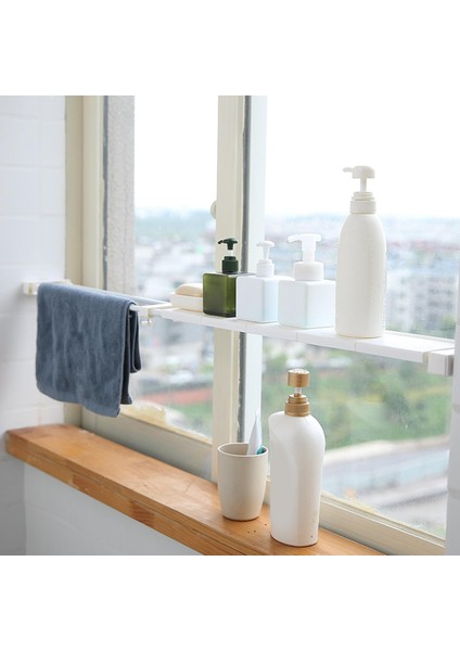 Banyo Depolama Rafı Pas Teleskopik Raf 29.52-47.24 (Yurt Dışından)