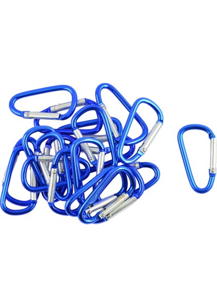 20X Carabiner Clip Snap Yayı Keying D-Ring Hook 4.6x2.5cm Mavi (Yurt Dışından)