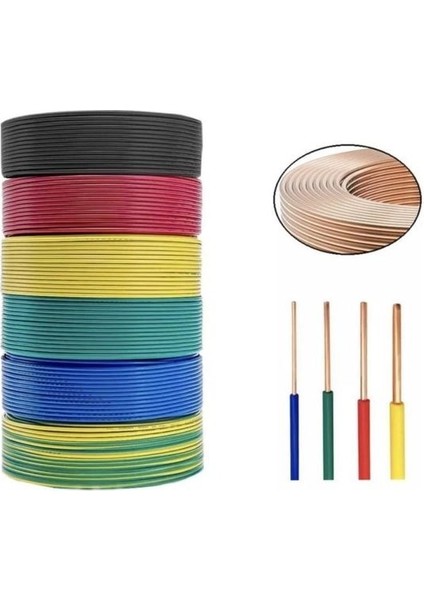 1,5 mm Nya Kablo Sarı Yeşil - 100 Metre fiyatları