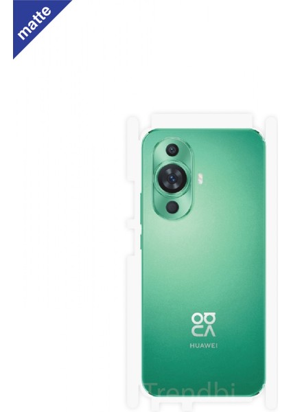 Huawei Nova 11 Mat Arka ve Yan Kaplama Tam Kaplayan Poliüretan Film
