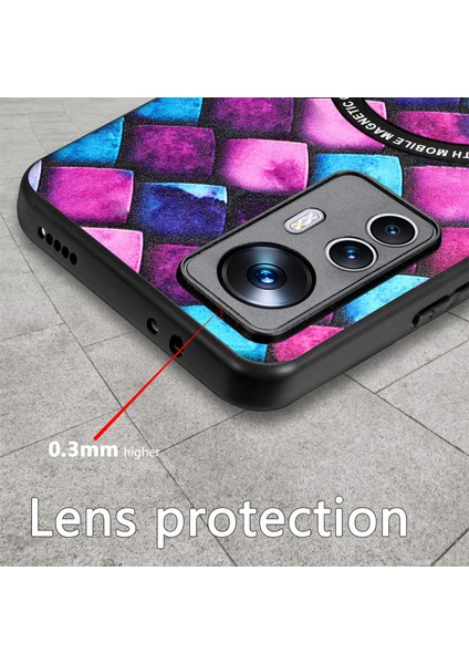 Xiaomi 12T 5g / Redmi K50 Ultra 5g Pc+Tpu Pu Deri Kaplamalı Anti Drop Kapak Metal Yüzük Tasarım Telefon Kılıfı (Yurt Dışından)