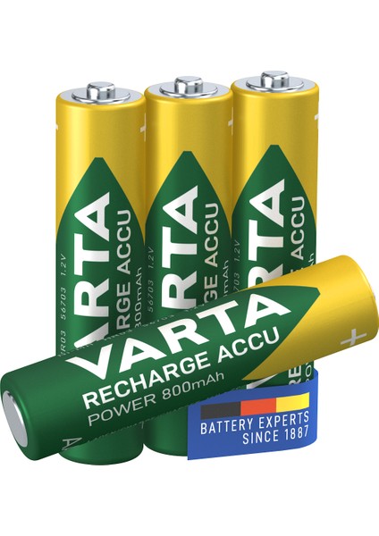 VARTA 800mAh AAA Şarj Edilebilir 4'lü Pil