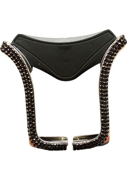 Araba Telefon Tutucu Bling Telefon Braketi Araba Rhinestone Kristal Cep Telefonu Siyah (Yurt Dışından)