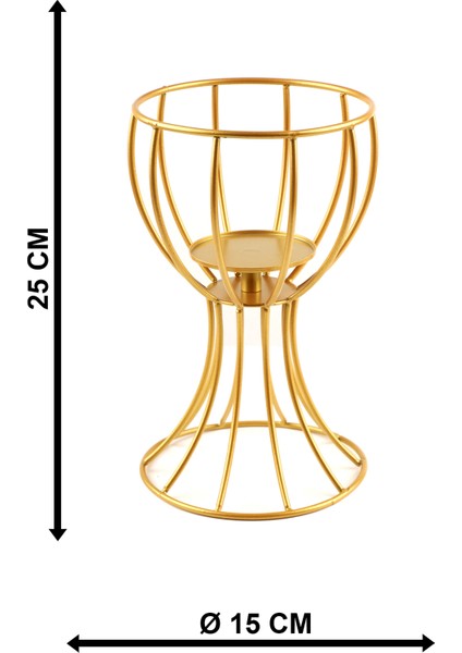 Anafor Saksılık Altın 25 cm Siyah Saksı