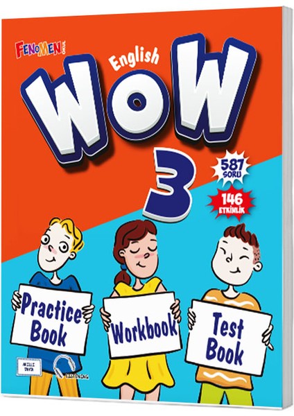 Gama Fenomen 2024 3. Sınıf Wow English Practice Book + Workbook + Test Book