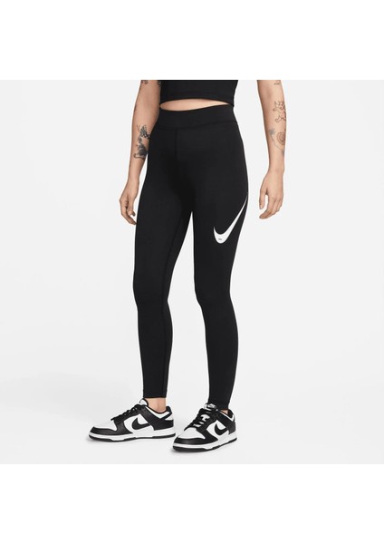 Sportswear Swoosh Kadın Siyah Tayt DM6207 010 modelleri